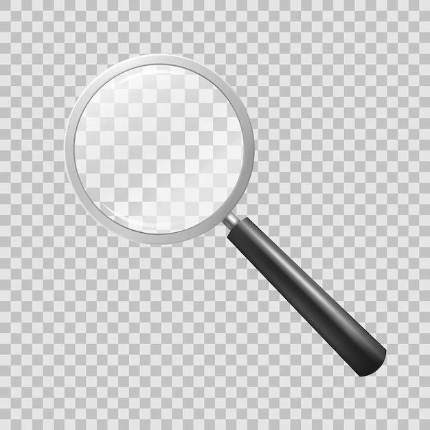 Free Vector | Magnifying glass on checkered background