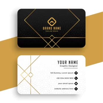 Free Vector | Minimal golden business card template
