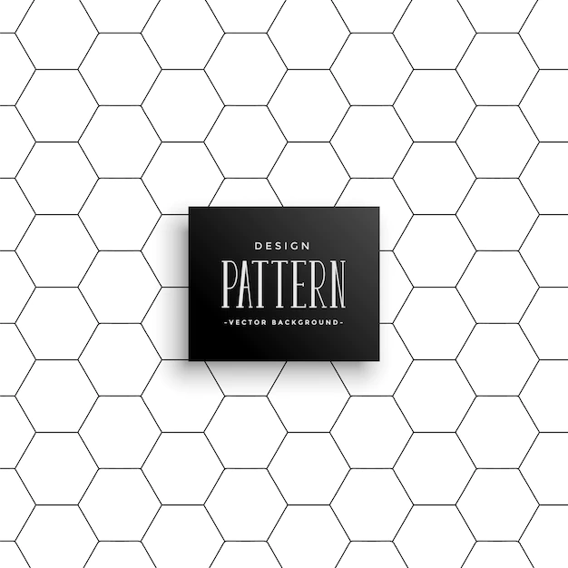 Free Vector | Minimal hexagonal line pattern background