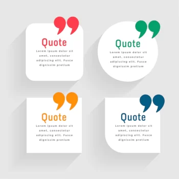 Free Vector | Minimal white quote template in geometric shapes