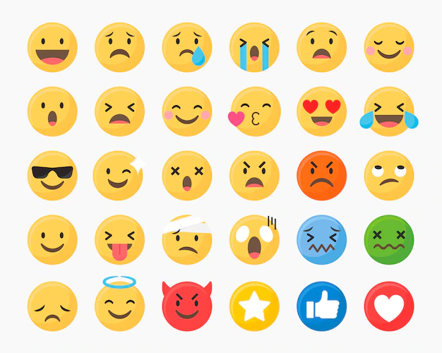 Free Vector | Mixed emoji set