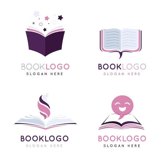 Free Vector | Modern book logo collection
