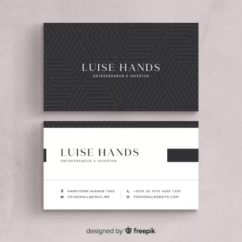 Free Vector | Modern business card template with geometric shapes