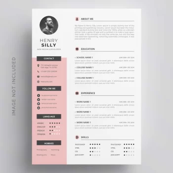 Free Vector | Modern simple template for curriculum