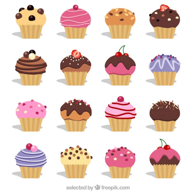 Free Vector | Muffins collection