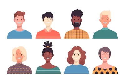 Free Vector | Multiracial people avatars