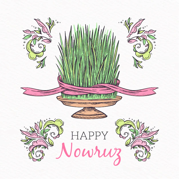 Free Vector | Nowruz with greeting