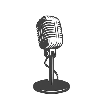 Free Vector | Of isolated retro, vintage microphone.