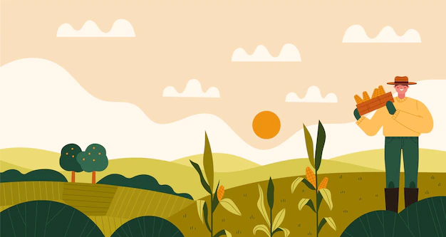 Free Vector | Organic flat farming profession illustration