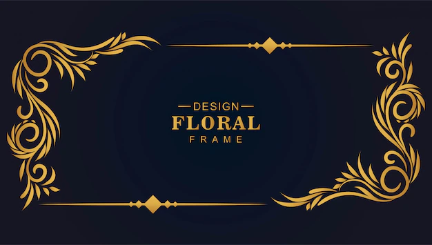 Free Vector | Ornamental golden decorative floral frame background