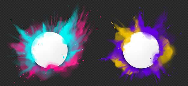 Free Vector | Paint powder explotion with round