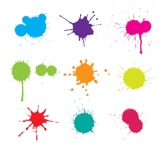 Free Vector | Paint stains collection