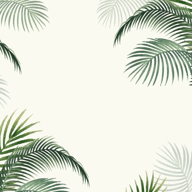 Free Vector | Palm leaves mockup illustration