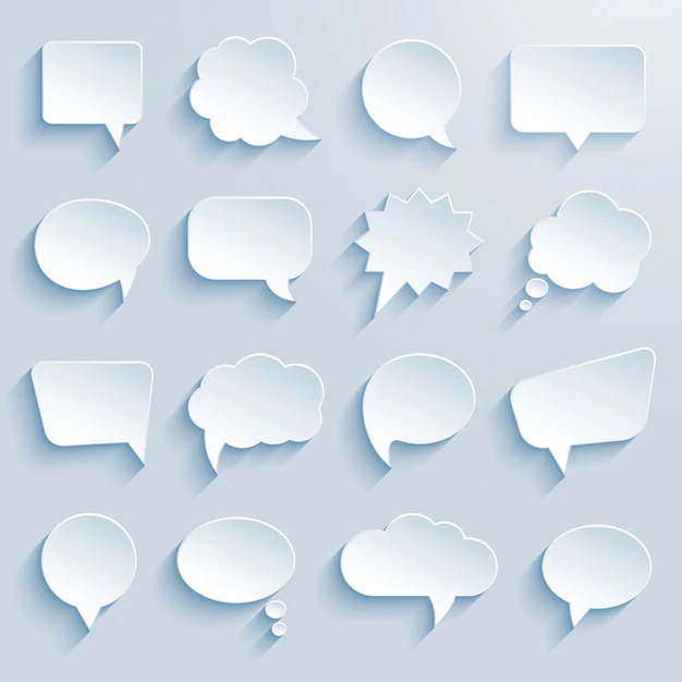Free Vector | Paper communication speech bubbles