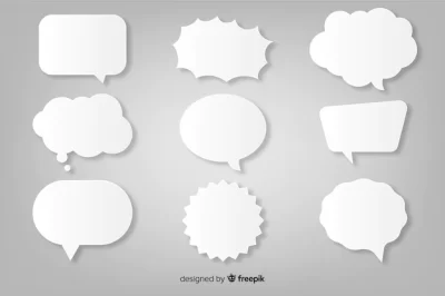 Free Vector | Paper style flat speech bubble collection