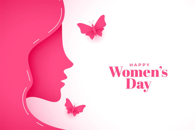 Free Vector | Paper style happy women's day greeting background