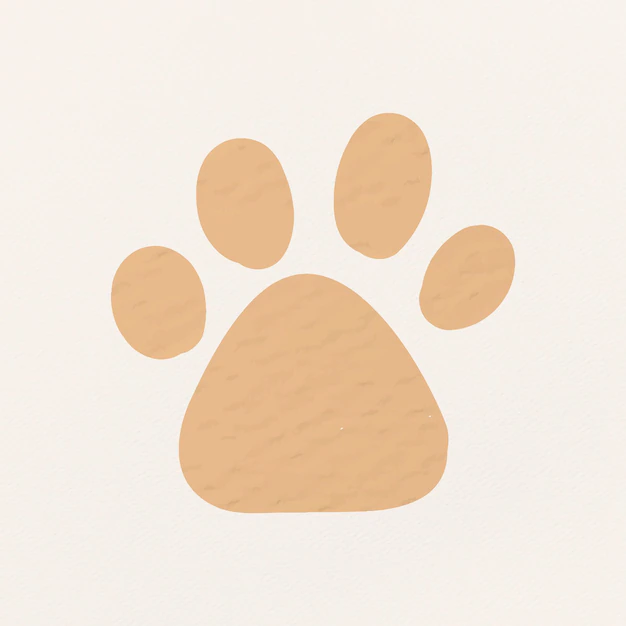 Free Vector | Paw print sticker, animal vector clipart paper textured design