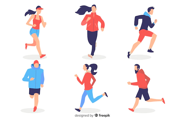 Free Vector | People running