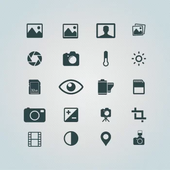 Free Vector | Photography icons free