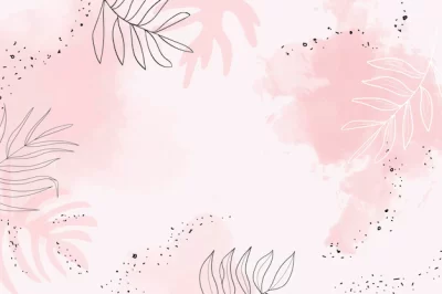 Free Vector | Pink leafy watercolor background