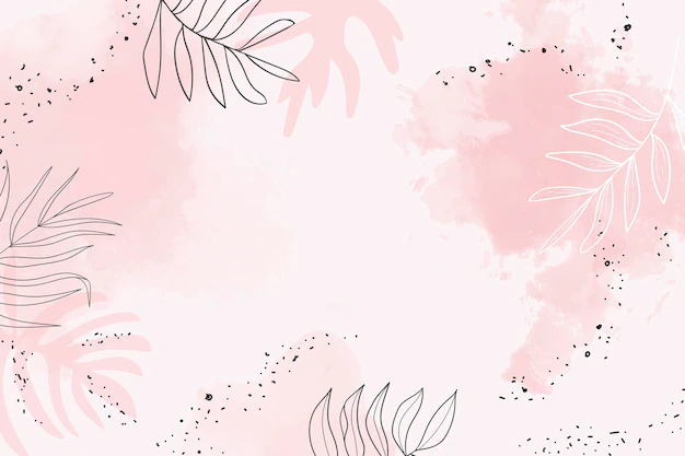 Free Vector | Pink leafy watercolor background