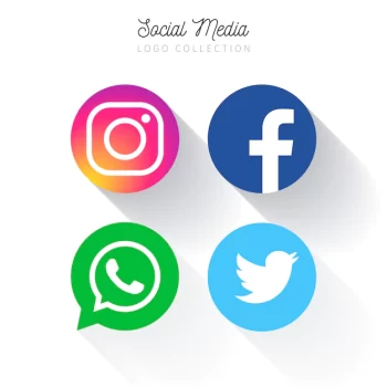 Free Vector | Popular social media circular logo collection