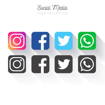 Free Vector | Popular social media logo collection
