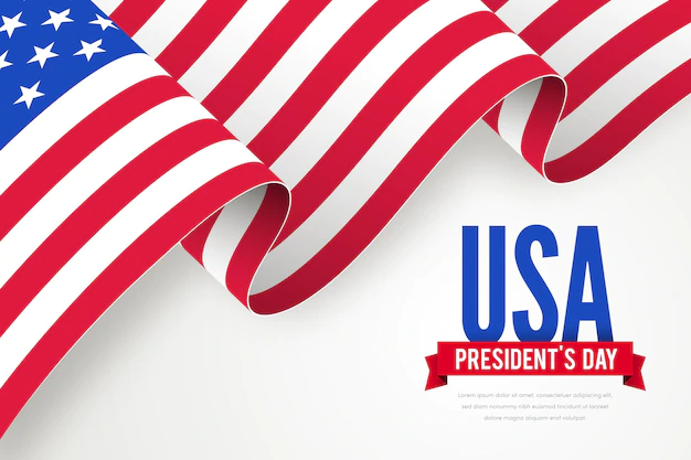 Free Vector | President's day promo with flag