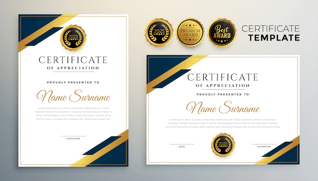 Free Vector | Professional diploma certificate template in premium style