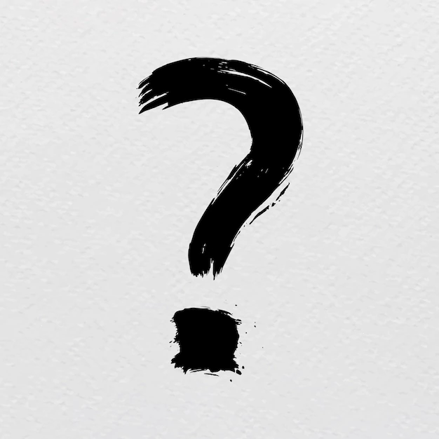 Free Vector | Question mark sign brush stroke trash style typography vector
