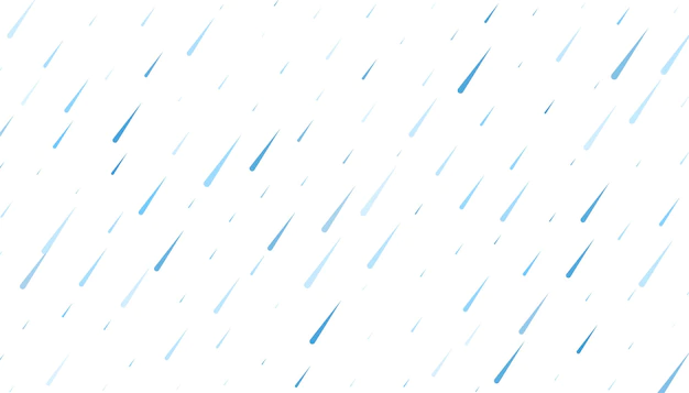 Free Vector | Rain with falling water drops on white background