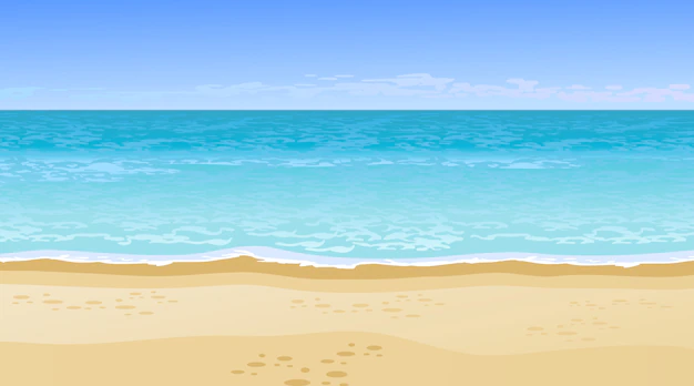 Free Vector | Realistic beautiful sea view. summer vacation concept.
