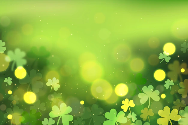 Free Vector | Realistic blurred clover st. patrick's day background
