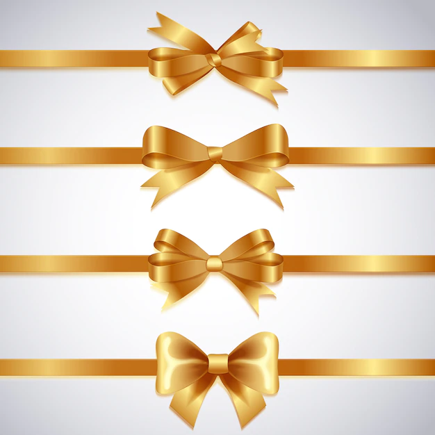 Free Vector | Realistic christmas ribbon collection