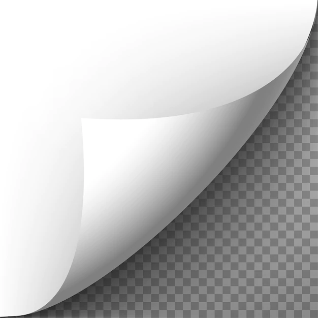 Free Vector | Realistic curled paper corner