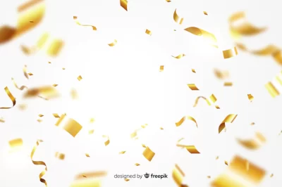 Free Vector | Realistic golden confetti background