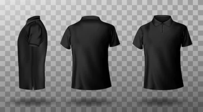 Free Vector | Realistic mockup of male black polo shirt