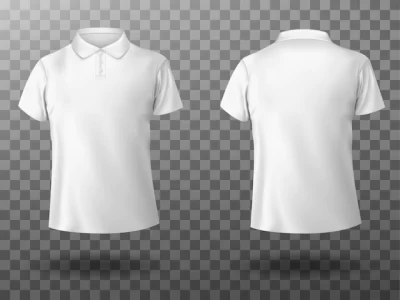 Free Vector | Realistic mockup of male white polo shirt