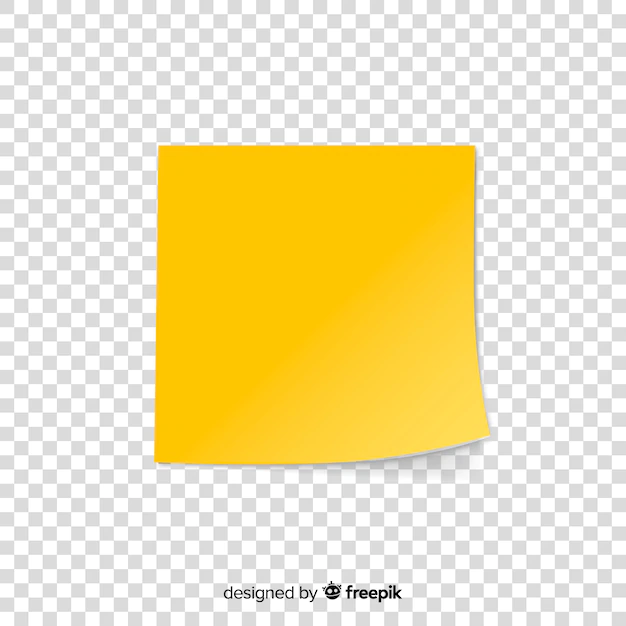 Free Vector | Realistic post note on transparent background