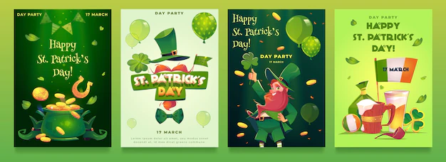 Free Vector | Realistic st. patrick's day poster templates