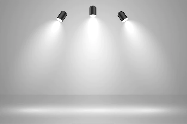 Free Vector | Realistic studio lights empty background design