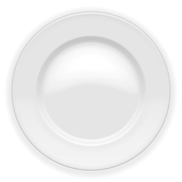 Free Vector | Realistic white plate isolated