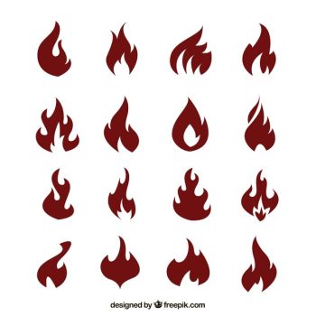 Free Vector | Red flames