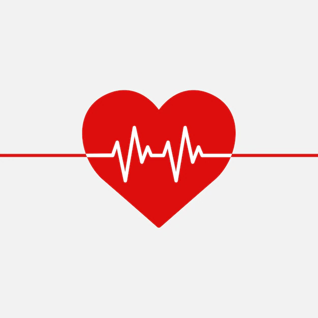 Free Vector | Red medical heartbeat line vector heart shape graphic in health charity concept