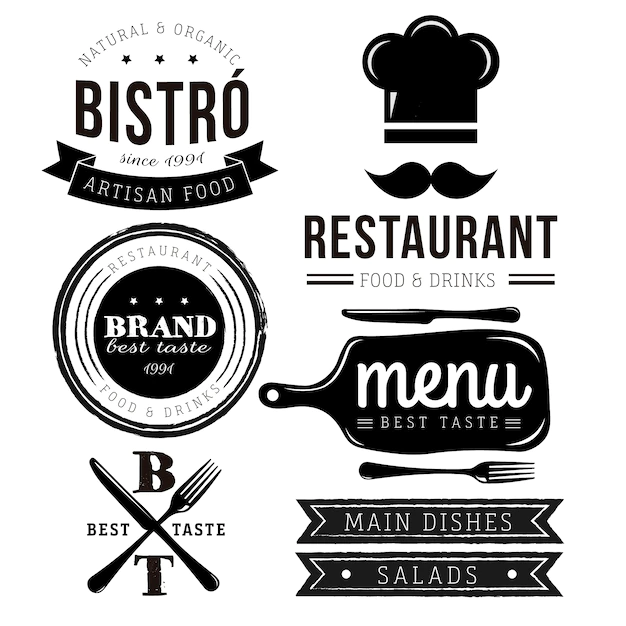 Free Vector | Restaurant logo collection