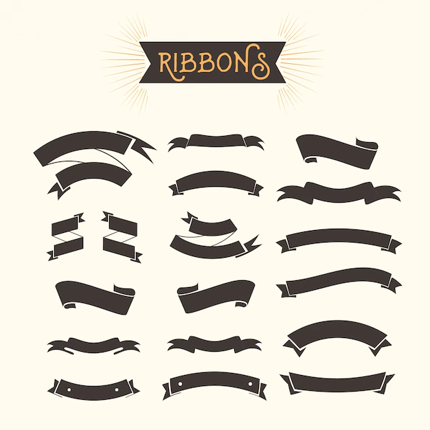 Free Vector | Ribbons set