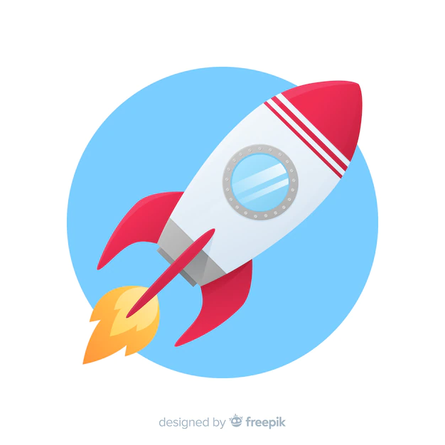 Free Vector | Rocket background in flat style