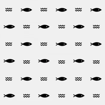 Free Vector | Seamless pattern of fishes and waves