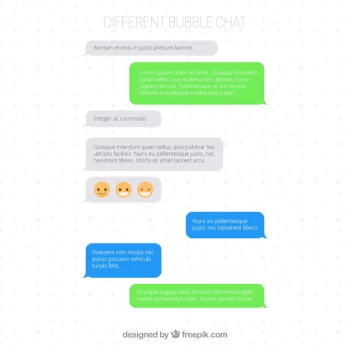 Free Vector | Set of different bubbles chat for messenger app