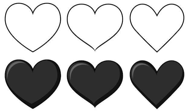 Free Vector | Set of different shapes of heart